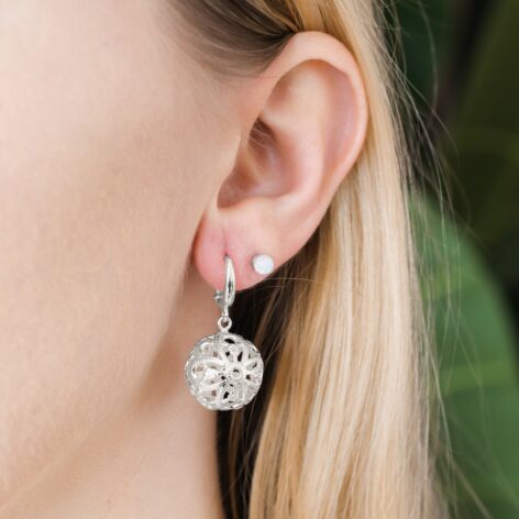 stříbrné náušnice s přírodním motivem