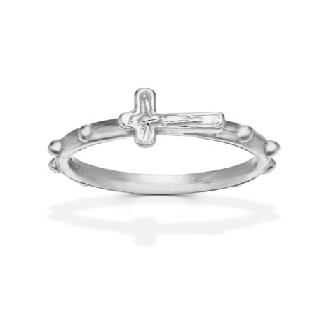 Stříbrný prsten s křížkem Francis