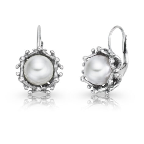 Maud stříbrné náušnice s perlou