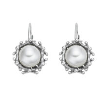 Stříbrné náušnice s perlou Maud