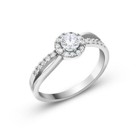 Stříbrný zásnubní prsten Alexandra