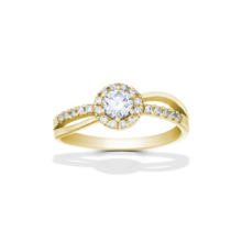 Alexandra zlatý zásnubní prsten žluté zlato šperky milan jiříček s diamanty