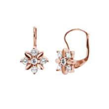 Elsa náušnice se zirkony růžové zlato na klapku šperky jiříček ze strany
