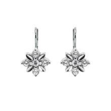 Elsa stříbrné náušnice na klapku šperky jiříček zepředu