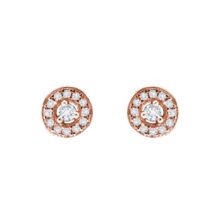 Gabriella náušnice růžové zlato na šroubek šperky jiříček zepředu