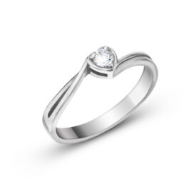 Stříbrný zásnubní prsten Leah