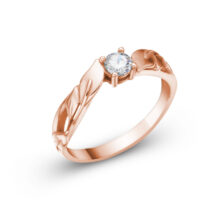 Adelin zásnubní prsten růžové zlato šperky jiříček z úhlu