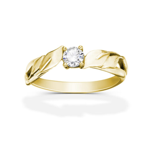 Adelin zlatý zásnubní prsten šperky jiříček zezhora