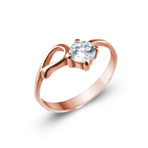 Alice zlatý zásnubní prsten růžové zlato