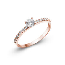 Amélie zásnubní prsten růžové zlato šperky jiříček z úhlu