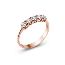 Audrey zásnubní prsten růžové zlato šperky jiříček z úhlu