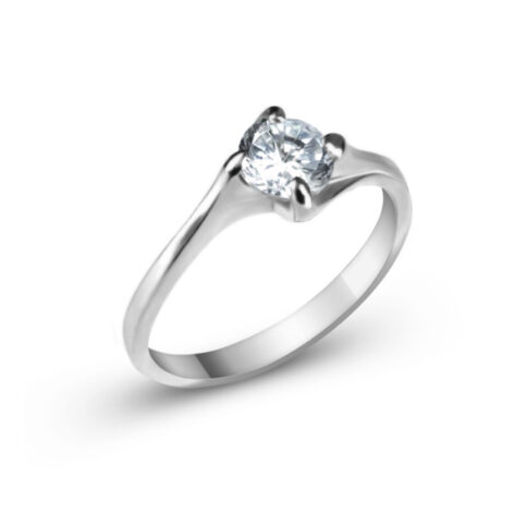 Charlotte stříbrný zásnubní prsten bílé zlato šperky jiříček z úhlu