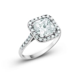 Claire stříbrný zásnubní prsten bílé zlato šperky jiříček z úhlu