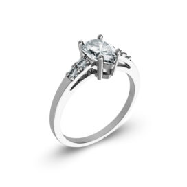 Elizabeth stříbrný zásnubní prsten bílé zlato šperky jiříček z úhlu