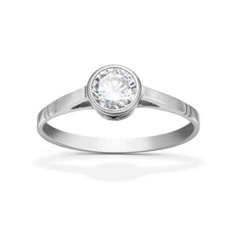 Freya stříbrný zásnubní prsten bílé zlato šperky jiříček zezhora