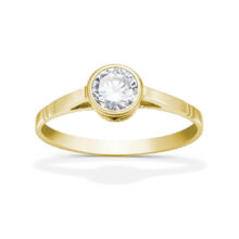 Freya zlatý zásnubní prsten šperky jiříček zezhora