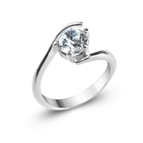 Grace stříbrný zásnubní prsten bílé zlato šperky jiříček z úhlu