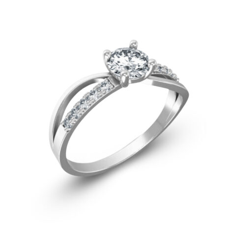 Hailey stříbrný zásnubní prsten bílé zlato šperky jiříček z úhlu