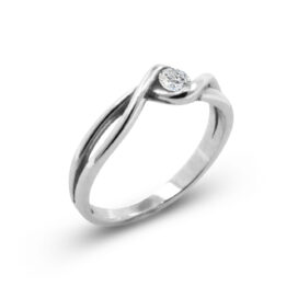 Helena stříbrný zásnubní prsten bílé zlato šperky jiříček z úhlu