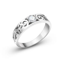 Isabella stříbrný zásnubní prsten bílé zlato šperky jiříček z úhlu