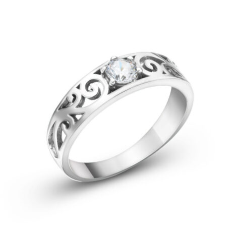 Isabella stříbrný zásnubní prsten bílé zlato šperky jiříček z úhlu