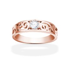 Isabella zásnubní prsten růžové zlato šperky jiříček zezhora