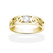 Isabella zlatý zásnubní prsten šperky jiříček zezhora