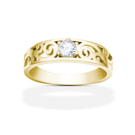 Isabella zlatý zásnubní prsten šperky jiříček zezhora