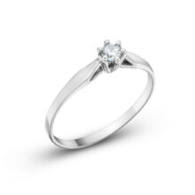 Lily stříbrný zásnubní prsten bílé zlato šperky jiříček z úhlu