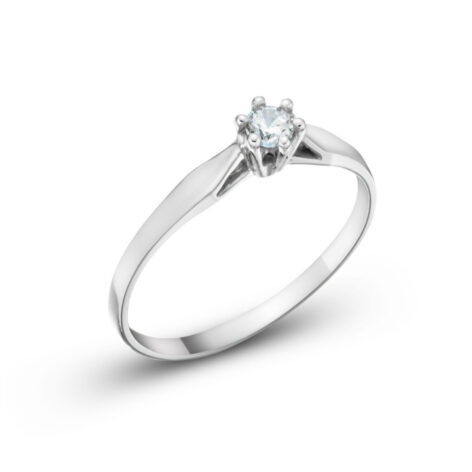 Lily stříbrný zásnubní prsten bílé zlato šperky jiříček z úhlu