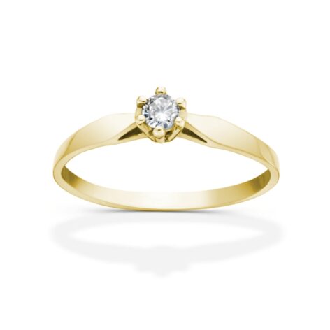 Lily zlatý zásnubní prsten šperky jiříček zezhora