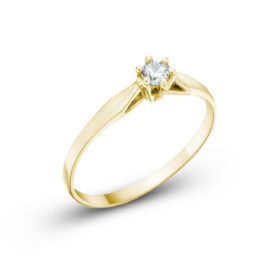 Lily zlatý zásnubní prsten žluté zlato šperky jiříček z úhlu