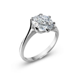 Loretta stříbrný zásnubní prsten bílé zlato šperky jiříček z úhlu