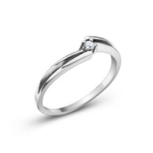 Michelle stříbrný zásnubní prsten bílé zlato šperky jiříček z úhlu