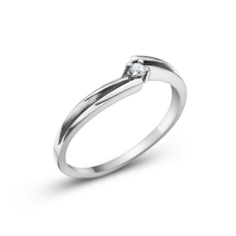 Michelle stříbrný zásnubní prsten bílé zlato šperky jiříček z úhlu