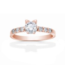 Micio zásnubní prsten růžové zlato šperky jiříček zezhora