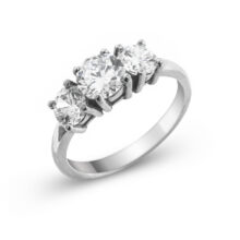 Venus stříbrný zásnubní prsten bílé zlato šperky jiříček z úhlu