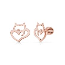 Fia zlaté náušnice lištička růžové zlato šperky jiříček