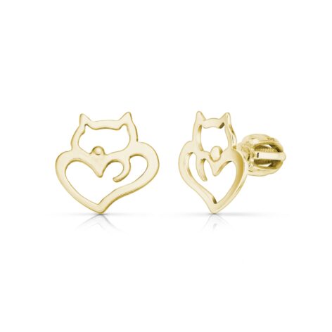 Fia zlaté náušnice lištička šperky jiříček ze strany