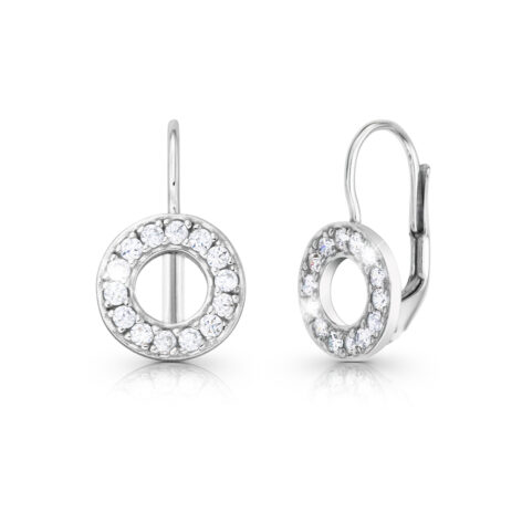 stříbrné náušnice Karma se zirkony