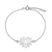 Stříbrný náramek Lotosový květ