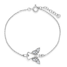 stribrny naramek andel s kaminky