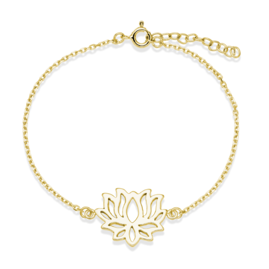 lotosový květ zlatý náramek žluté zlato šperky jiříček