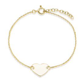 personalizované srdíčko zlatý náramek žluté zlato šperky jiříček