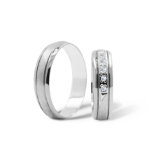 Benita stříbrné snubní prsteny bílé zlato šperky milan jiříček B91