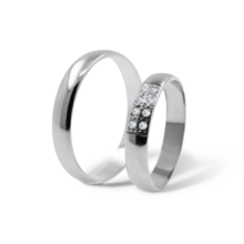 Camila stříbrné snubní prsteny bílé zlato šperky milan jiříček K117