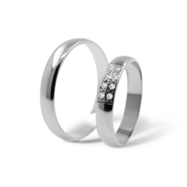 Camila stříbrné snubní prsteny bílé zlato šperky milan jiříček K117