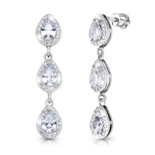 stříbrné Blue Star náušnice