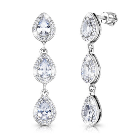 stříbrné Blue Star náušnice