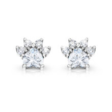 stříbrné náušnice Poppy na šroubek